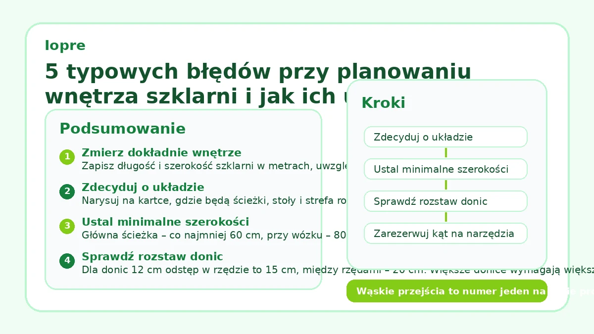 5 typowych błędów przy planowaniu wnętrza szklarni i jak ich uniknąć