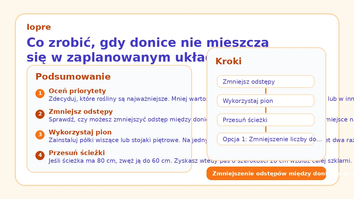 Co zrobić, gdy donice nie mieszczą się w zaplanowanym układzie?