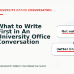 What to Write First in An University Office Conversation