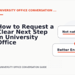 How to Request a Clear Next Step in University Office Conversation English