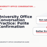 University Office Conversation Practice: Polite Confirmation Examples