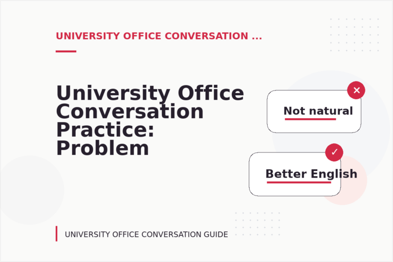 University Office Conversation Practice: Problem and Solution Replies