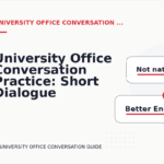 University Office Conversation Practice: Short Dialogue Examples