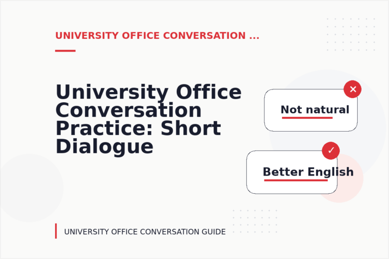 University Office Conversation Practice: Short Dialogue Examples University Office Conversation Practice: Short Dialogue Examples