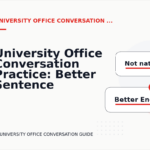 University Office Conversation Practice: Better Sentence Choices