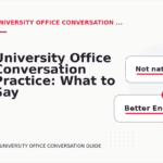 University Office Conversation Practice: What to Say Instead