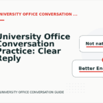 University Office Conversation Practice: Clear Reply Patterns