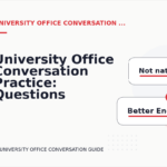 University Office Conversation Practice: Questions and Answers